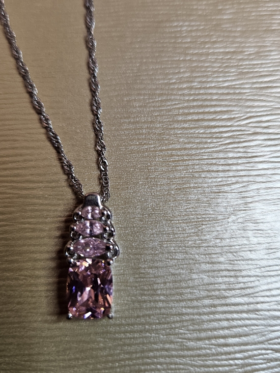 Jewelry - Pink Gemstone Pendant Necklace
